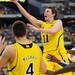 Michigan freshman Nik Stauskas looks for a basket during the first half against Florida at Cowboys Stadium on Sunday, March 31, 2013. Melanie Maxwell I AnnArbor.com